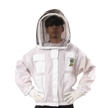 Swarm Commander Beekeeper Unisex Jacket 3 Layers Fully Ventilated with removable veil